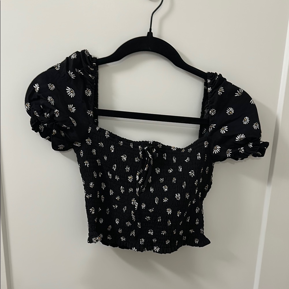 Black Wilfred Puff Sleeve Top